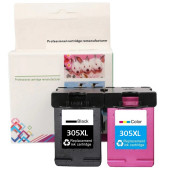 HP 305XL-3YM62AE+3YM63AE Siyah+ Renkli Kartuşu-(1Takım) - 1