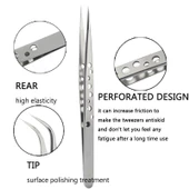 Valkyrie Ipek Kirpik Cımbız Seti Antistatik Paslanmaz Çelik Kargaburun ve Ayırma Cımbız Seti - 4