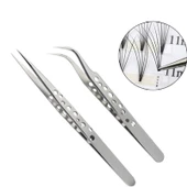 Valkyrie Ipek Kirpik Cımbız Seti Antistatik Paslanmaz Çelik Kargaburun ve Ayırma Cımbız Seti - 1