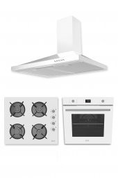 Exep Basic Beyaz 260 3Lü Ankastre Set (Ed400-Eo320-Ef260) - 1