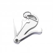 Valkyrie Çok Fonksiyonlu Paslanmaz Çelik Taşınabilir Kürdan Şişe Açacağı Diş Temeizleme Anahtarlık - 7