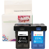 HP 21XL-C9351CE+HP 22XL C9352CE Siyah+ Renkli Kartuşu-(1Takım) - 1