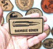 DAMSIZ GİRER - Deri PEÇ - Arma - Askeri Patch - 2