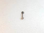 316L CERRAHİ ÇELİK BEYAZ TAŞ DUDAK,TRAGUS,KIKIRDAK,KULAK PİERCİNG-00VP18 - 1