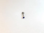 316L CERRAHİ ÇELİK BEYAZ TAŞ DUDAK,TRAGUS,KIKIRDAK,KULAK PİERCİNG-00VP18 - 3