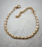 GOLD KAPLAMA 3 MM ARPA ZİNCİR BİLEKLİK-BİLEKLİK47 - 2