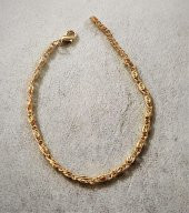 GOLD KAPLAMA 3 MM BURGU ZİNCİR BİLEKLİK-BİLEKLİK46 - 2