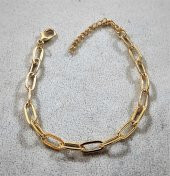 GOLD KAPLAMA 5 MM OVAL ZİNCİR BİLEKLİK-BİLEKLİK39 - 2