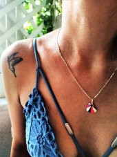 GOLD KAPLAMA 3 RENK KALP FİGÜR ZİNCİR KOLYE-0KOL88 thumbnail 3