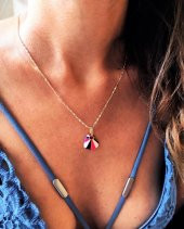 GOLD KAPLAMA 3 RENK KALP FİGÜR ZİNCİR KOLYE-0KOL88 thumbnail 4