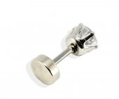 ZİRKON TAŞLI 316L CERRAHİ ÇELİK KIKIRDAK,TRAGUS,KULAK PİERCİNG-00VP04 - 2