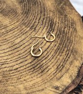 316L CERRAHİ ÇELİK ARKASI KAPALI 10 MM GOLD KAPLAMA VİP SERİ HALKA KÜPE-ÇEHAKÜ26 - 2