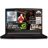 MSI GF63 Thin 11UD 428xTR01 Intel Core i7 11800H 16 GB 1 TB SSD RTX3050Ti Freedos 15.6" FHD Taşınabilir Bilgisayar - 1