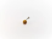 ŞAMBALA HAMUR SWAROVSKİ RENKLİ TAŞ 11 MM GÖBEK PİERCİNG-GBKPR43 - 4