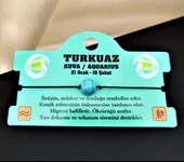 KOVA BURCU TURKUAZ DOĞALTAŞ MAKROME ÖRGÜLÜ BİLEKLİK-BURÇBİLEKLİK19 - 1