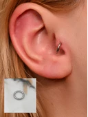 Titanyum Halka Tragus Piercing  (1 Adet)-0VP104 - 2