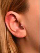 316L CERRAHİ ÇELİK ŞAMBALA HAMUR BEYAZ TAŞ DUDAK,TRAGUS,KIKIRDAK,KULAK PİERCİNG-00VP61 thumbnail 5