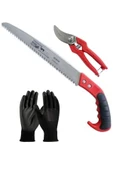 Anadolu Strong Meyve Dal Ağaç Bitki Budama Makası Ve Eldiven Seti Budama Testeresi Seti - 1