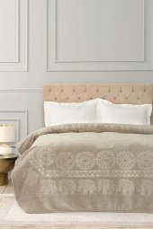 Karaca Home Elephant Vizon Çift Kişilik Soft Embosy Battaniye - 1