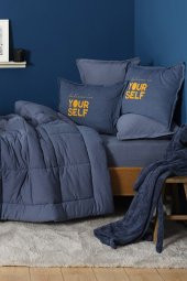 Motto Cotton Comfort Tek Kişilik Indigo - 5