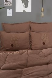 Motto Cotton Comfort Çift Kişilik Kahve - 3