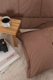 Motto Cotton Comfort Çift Kişilik Kahve - 4