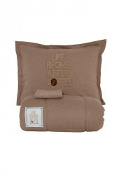 Motto Cotton Comfort Çift Kişilik Kahve - 5