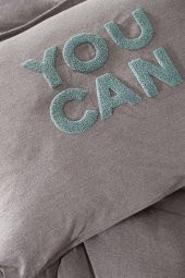 Karaca Home Motto Cotton Comfort Çift Kişilik Gri - 4