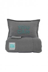 Karaca Home Motto Cotton Comfort Çift Kişilik Gri - 5