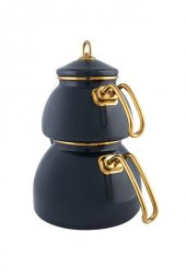 Retro Emaye Antrasit Çaydanlık - 4