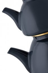 Retro Emaye Antrasit Çaydanlık - 5