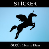 şahlanan kanatlı at -  2 ADET sticker araba cam bagaj uyumlu et,ket kask motosiklet dolap cam uyumlu yapışkan - 1