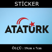 ata ayyıldız bayraklı - 2 ADET sticker araba cam bagaj uyumlu et,ket kask motosiklet dolap cam uyumlu yapışkan - 1