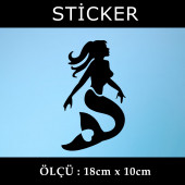 deniz kızı -  2 ADET sticker araba cam bagaj uyumlu et,ket kask motosiklet dolap cam uyumlu yapışkan - 1