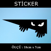 bagaj bakan adam -  2 ADET sticker araba cam bagaj uyumlu et,ket kask motosiklet dolap cam uyumlu yapışkan - 1