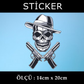 kuru kafa silahşör -  2 ADET sticker araba cam bagaj uyumlu et,ket kask motosiklet dolap cam uyumlu yapışkan - 1