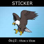 akbaba kuş - 2 ADET  sticker araba cam bagaj uyumlu et,ket kask motosiklet dolap cam uyumlu yapışkan - 1