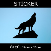 uluyan kurt dap tepe efectli - 2 ADET sticker araba cam bagaj uyumlu et,ket kask motosiklet dolap cam uyumlu yapışkan - 1