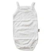 Unisex Ekru İp Askılı Çıtçıtlı Badi Zıbın - 1