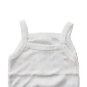 Unisex Ekru İp Askılı Çıtçıtlı Badi Zıbın - 2