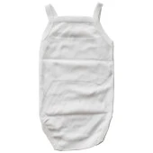 Unisex Ekru İp Askılı Çıtçıtlı Badi Zıbın - 3