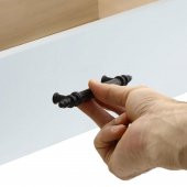 Çekmece Mutfak Dolap Kapak Kulpu Kulbu 96 mm Siyah Sert Plastik Kulp (5 Adet) - 3