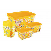 Tweety 3 Lü Oyuncak ve Hobi Kutu Seti +Çöp Kutusu - 1