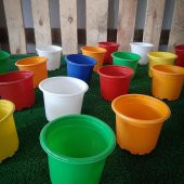 9X7 CM ÜRETİM SAKSI, 50 ADET RENGARENK KAKTÜK VE SUKULENT ÜRETİM SAKSISI, KÜÇÜK RENKLİ PLASTİK SAKSI - 2