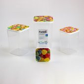 Hobby Life 4Lü Uzun Funbox Saklama Kabı (0,9+1,4+2,1+3,1 Lt) Şeker Desenli - 1