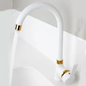 Venita Beyaz Gold Mutfak Eviye Batarya - 1