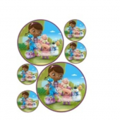 Dc Mcstuffins Yenilebilir Kağıda Resimli Pasta Dekoru Baskısı - 1