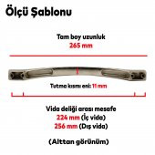 Çekmece Mutfak Dolap Kapak Kulpu Kulbu 224-256 mm İnox Metal Kulp thumbnail 3