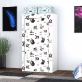 Raflı Askılı Çok Amaçlı Mini Bez Dolap - 9