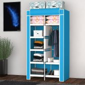 Raflı Askılı Çok Amaçlı Mini Bez Dolap - 13